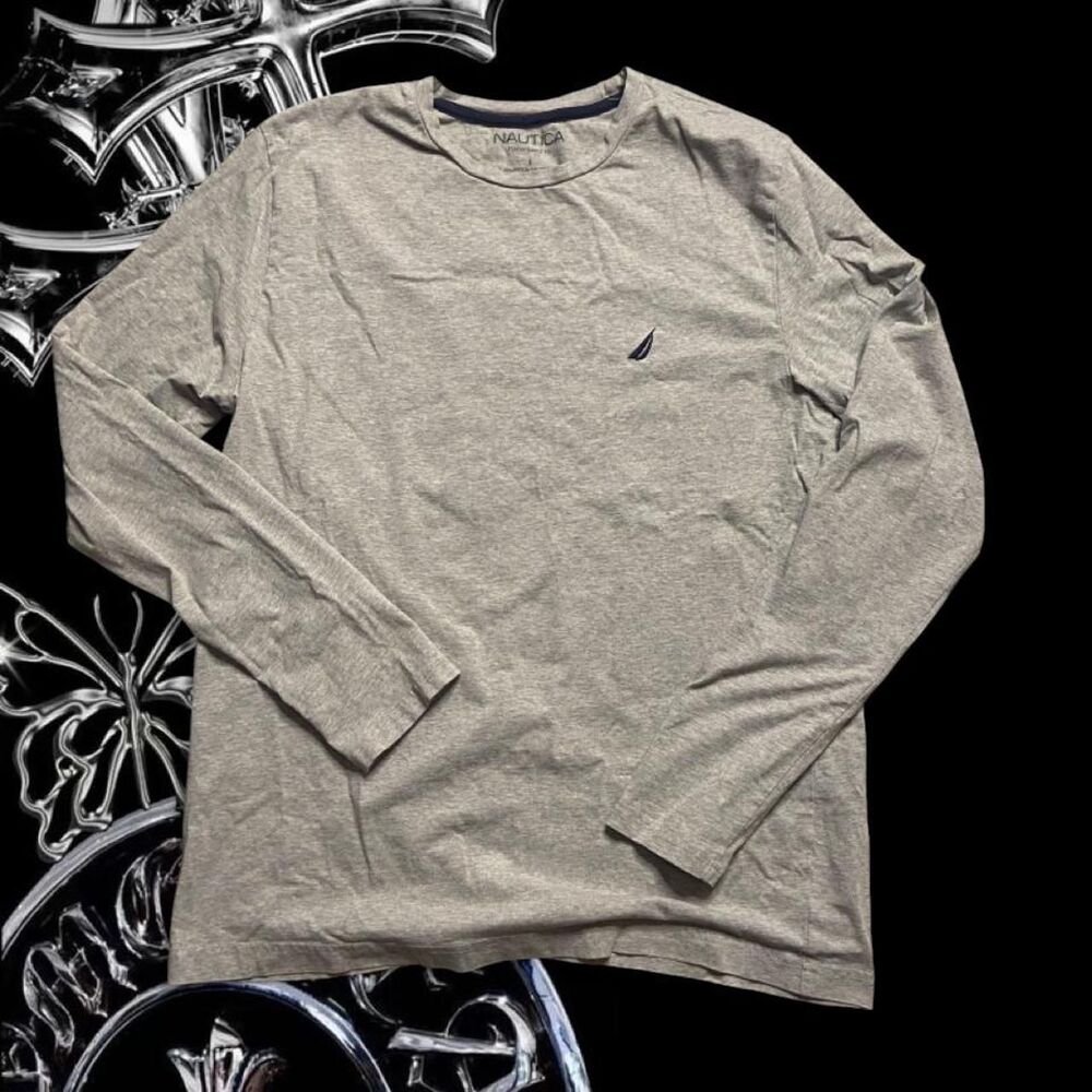 Nautica Men's Grey and Brown Shirt
